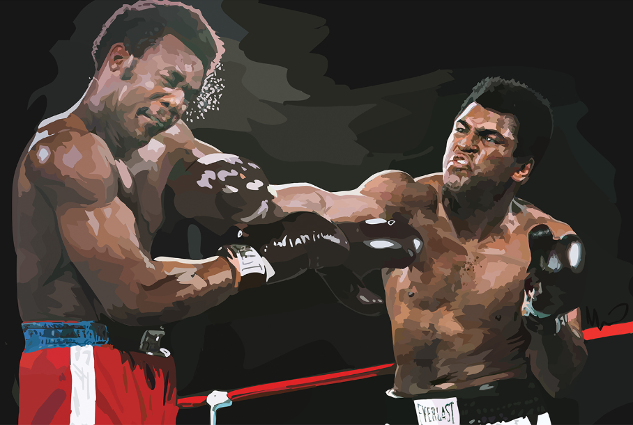 George Foreman boxing art