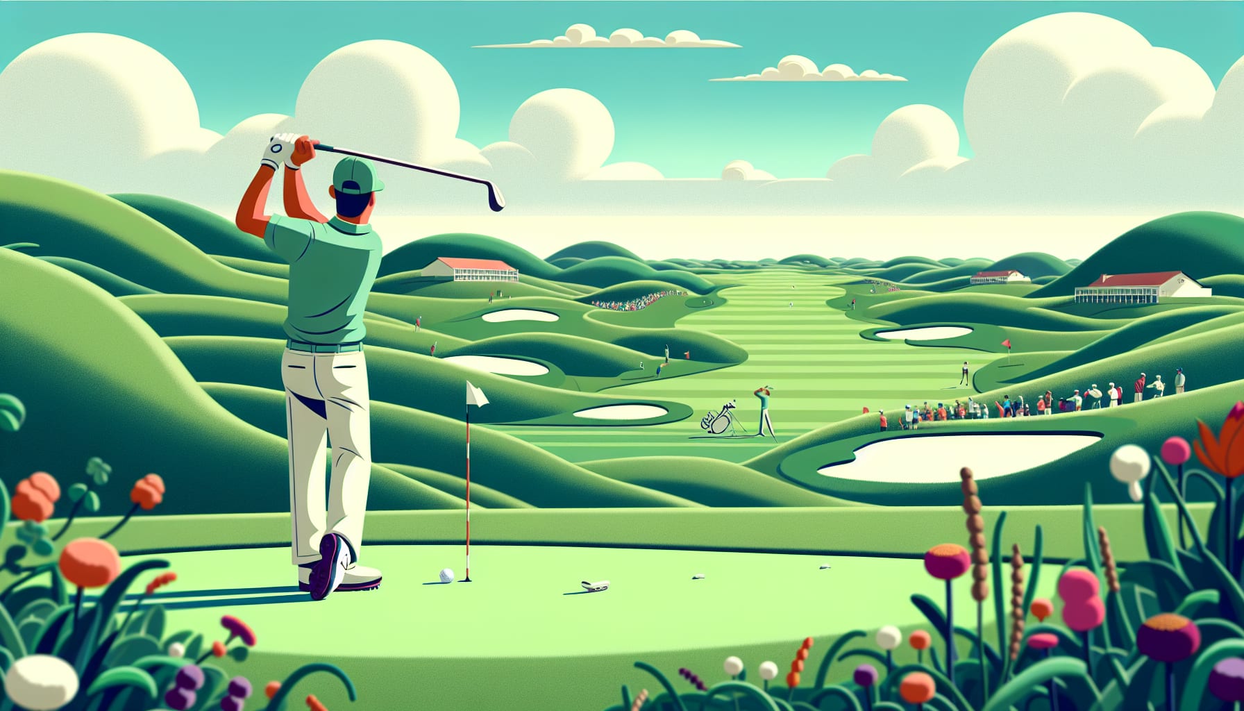 golf course illustrations