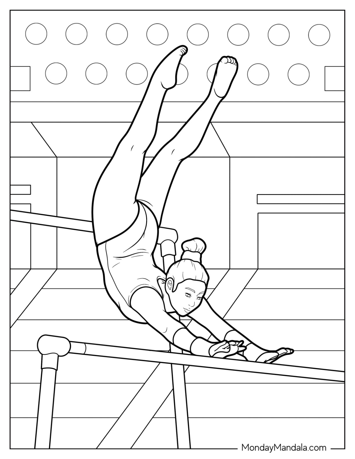 gymnastics silhouette artwork