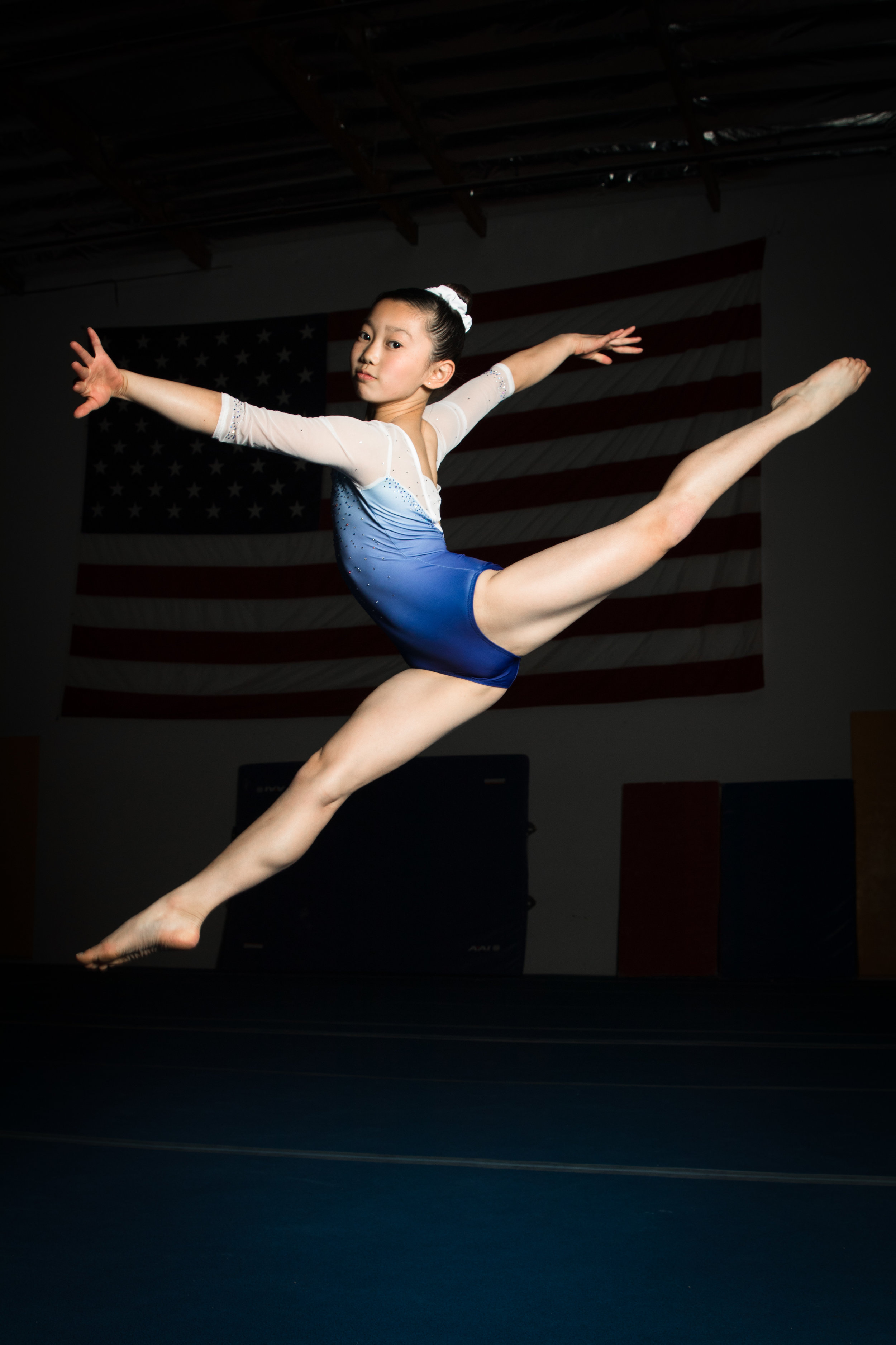 gymnastics training portraits