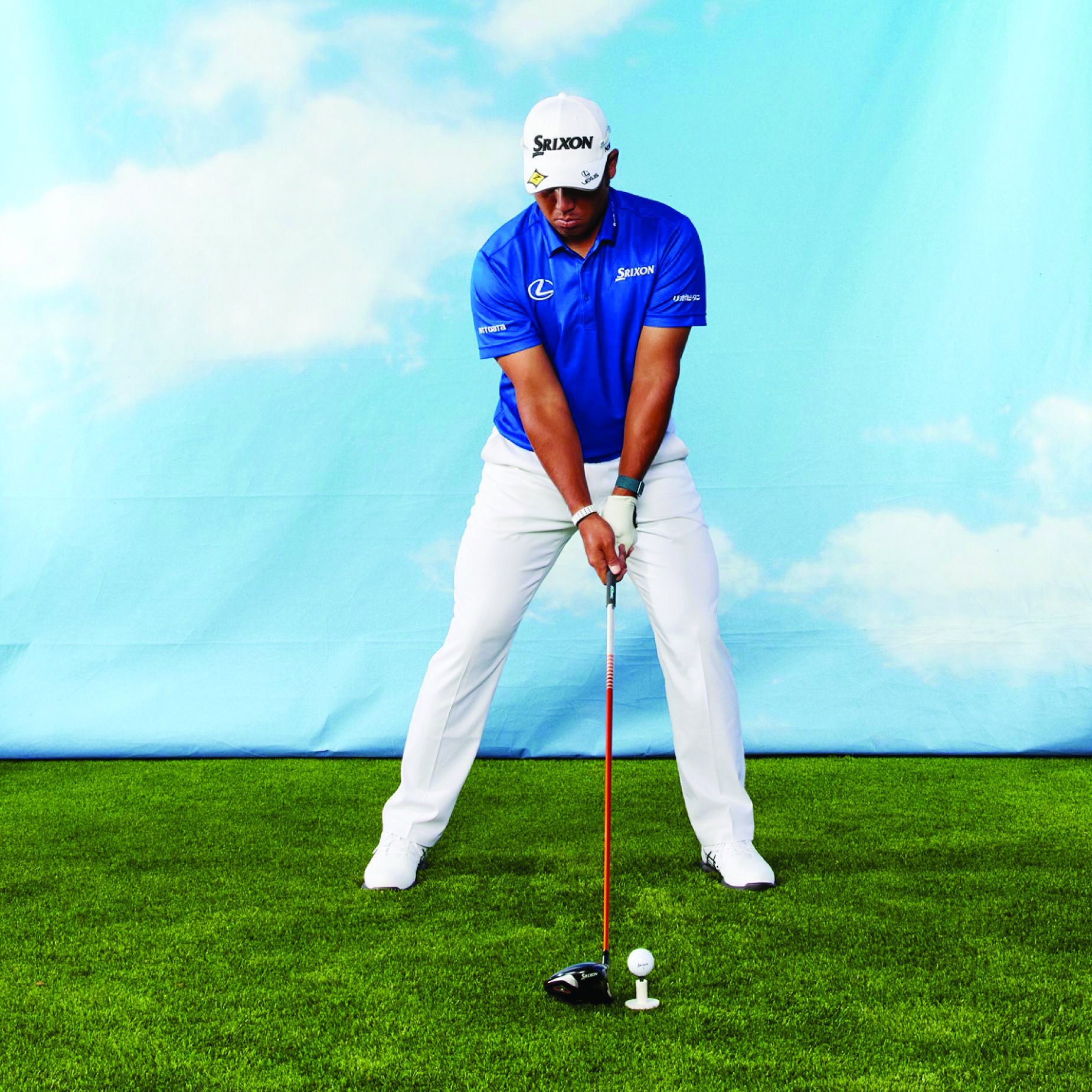 Hideki Matsuyama putting stance