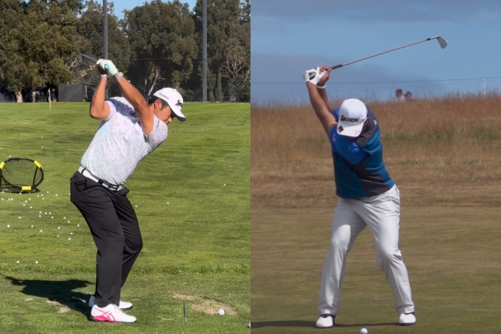 Hideki Matsuyama swing comparison.
