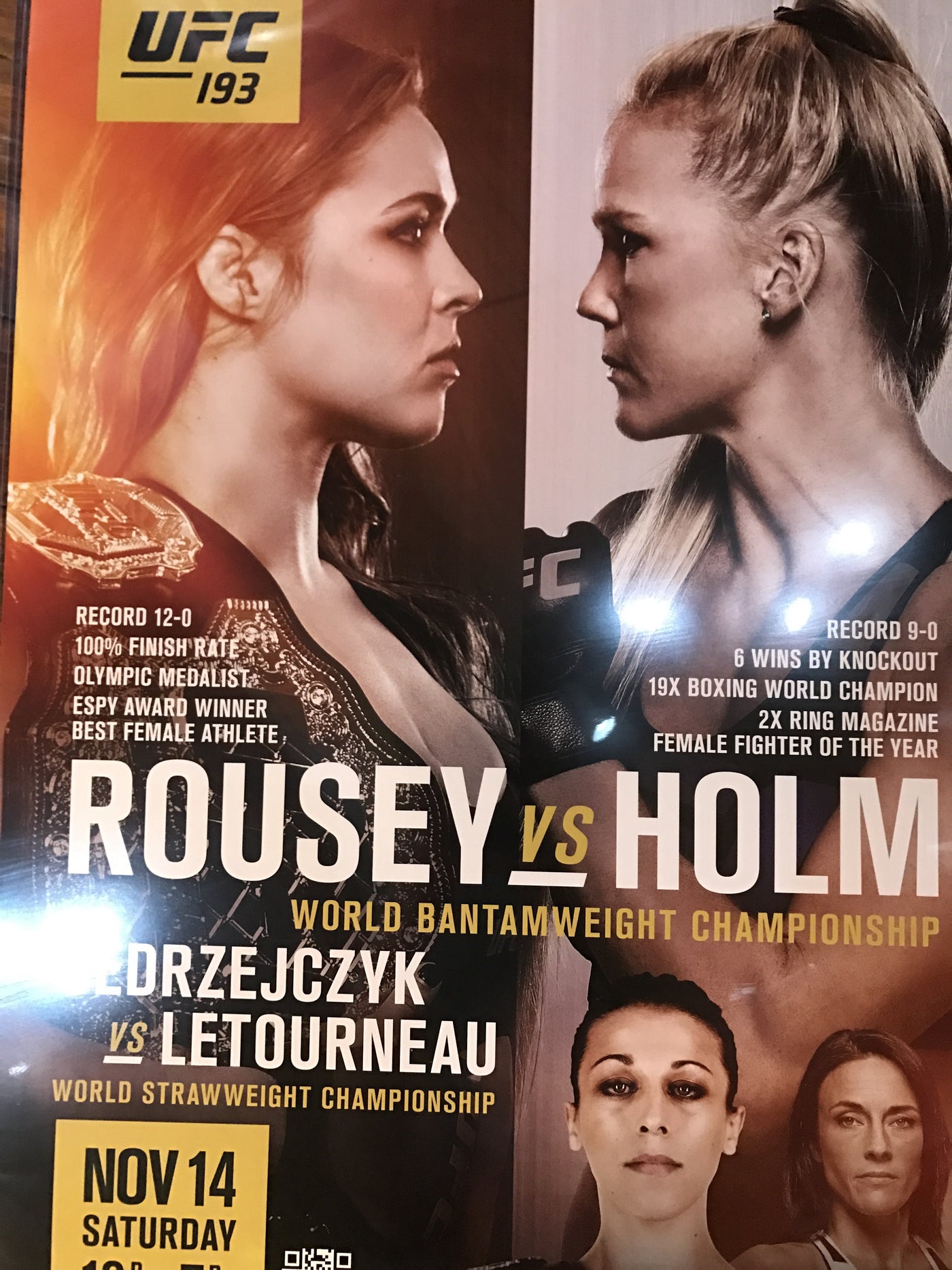 Holly Holm signed poster