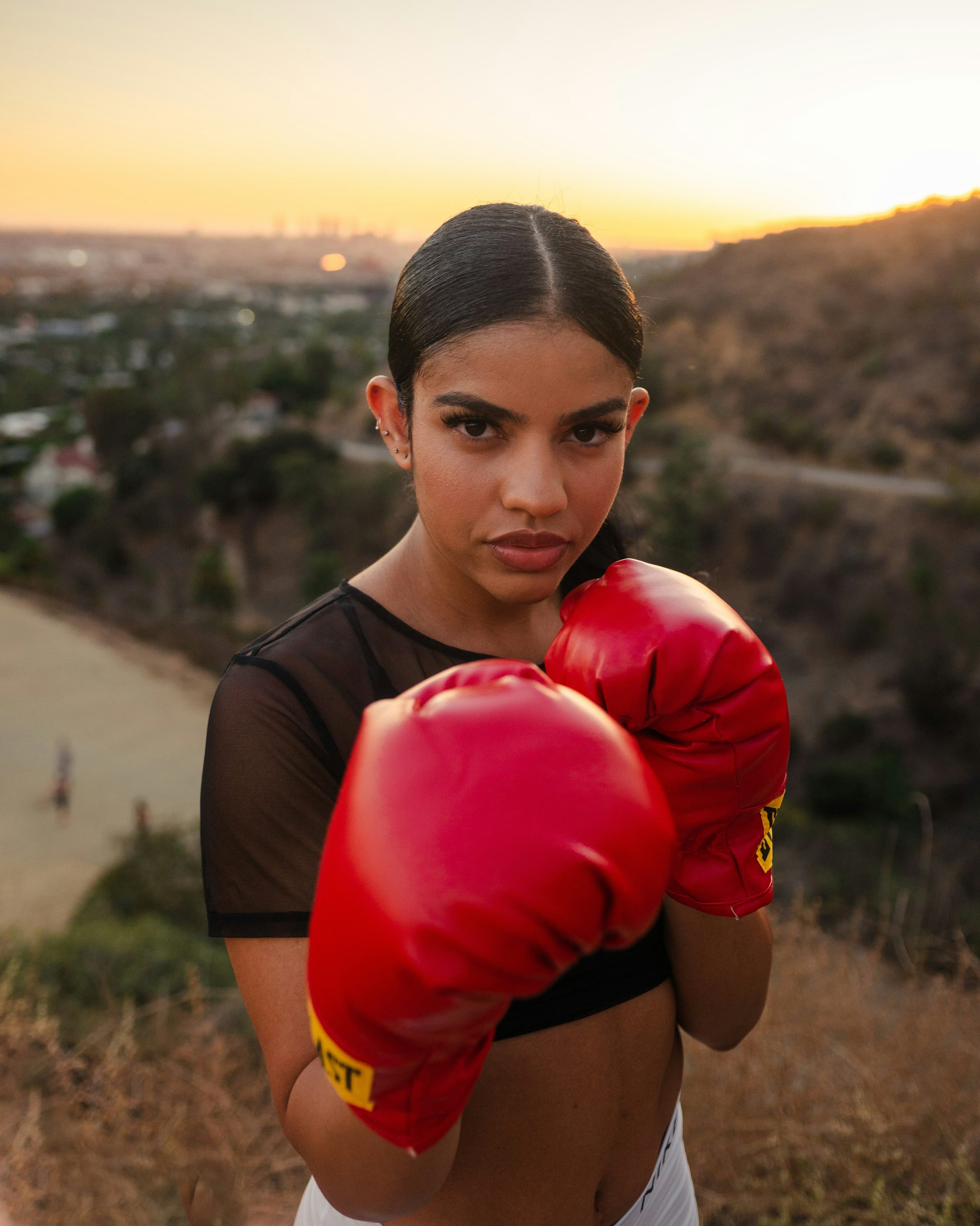 intimate boxing moments.