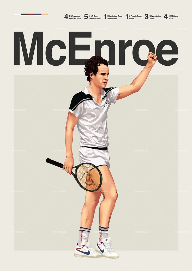 John McEnroe vintage print