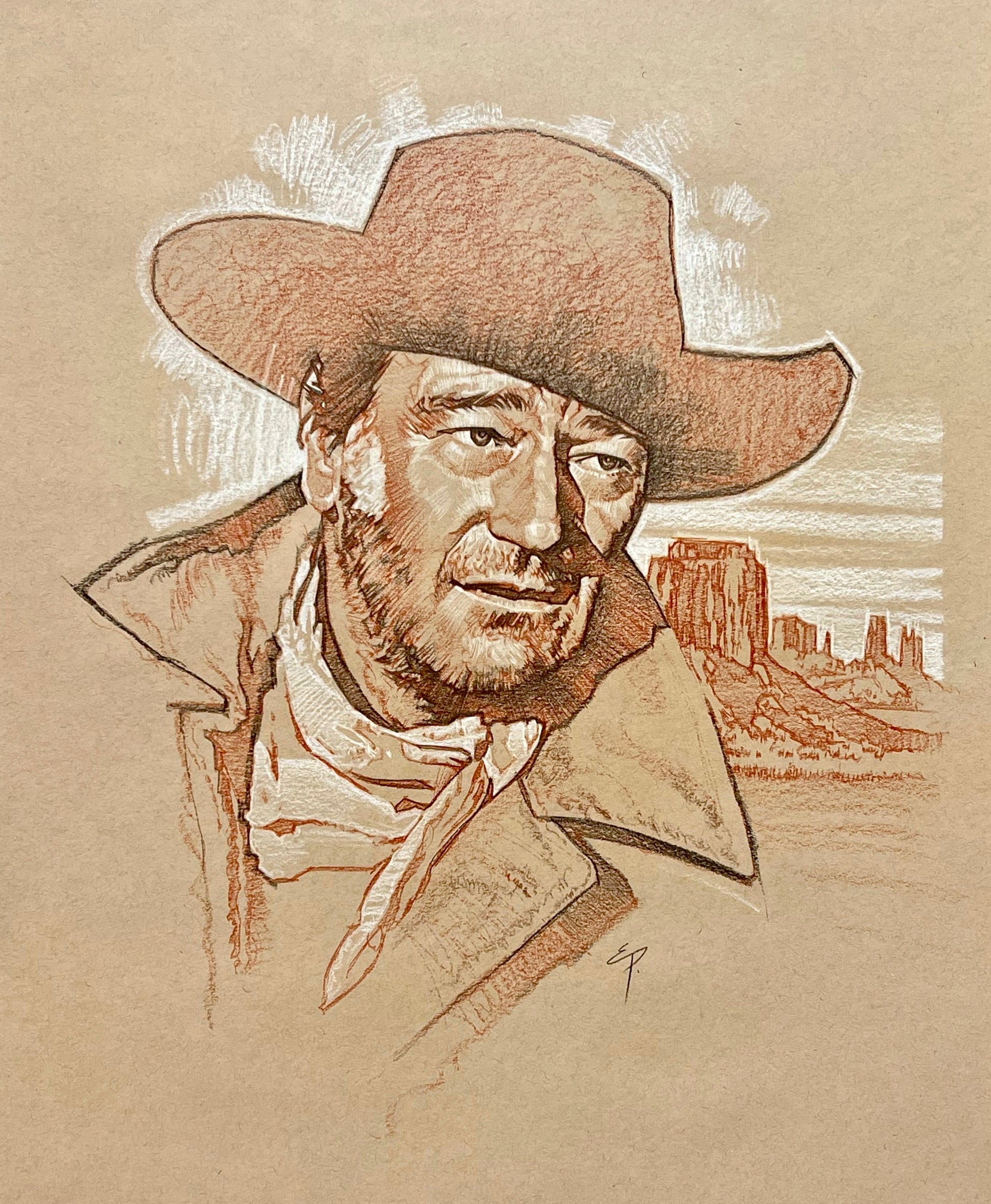john wayne portrait 0026