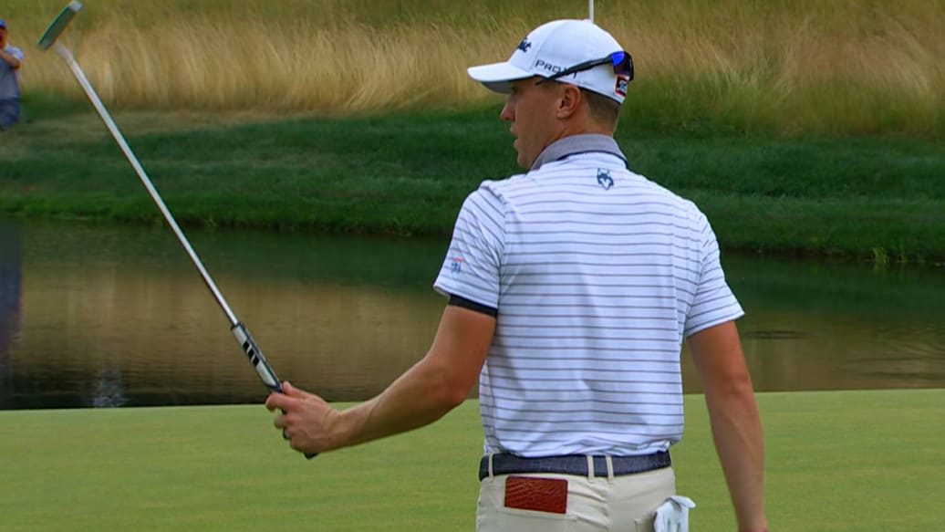 justin thomas eagle reaction