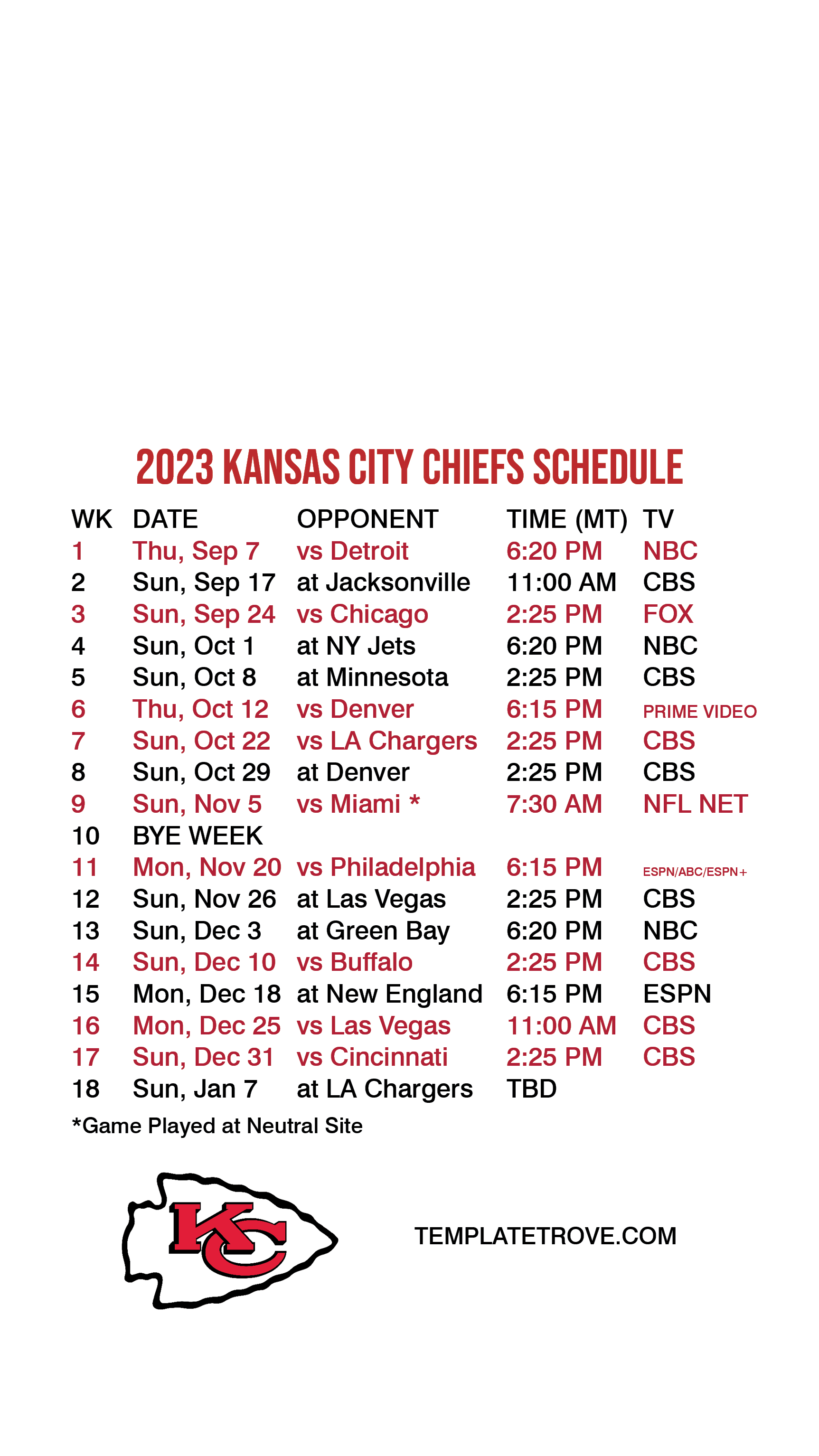 kansas city chiefs printable 0025