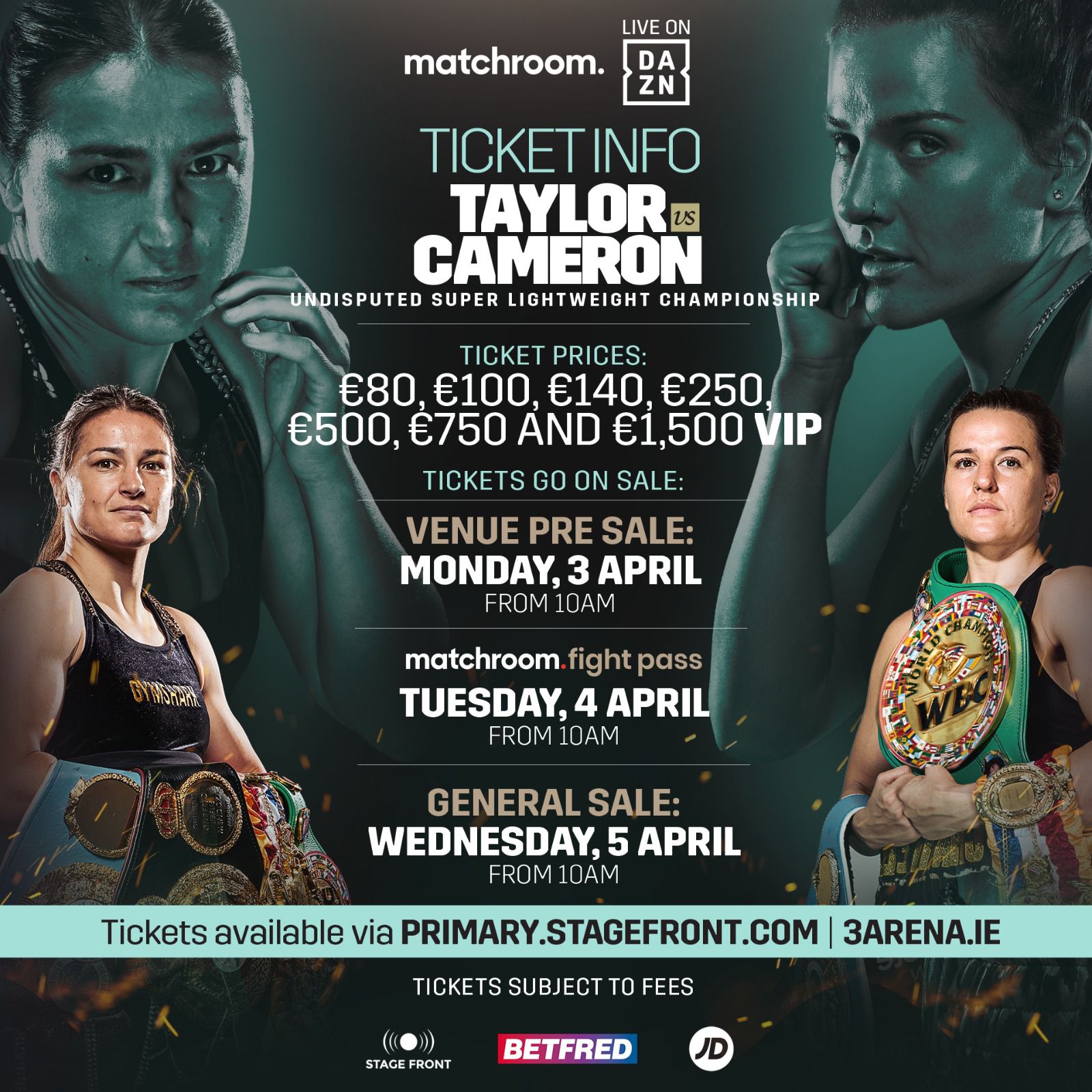 Katie Taylor vs Chantelle Cameron