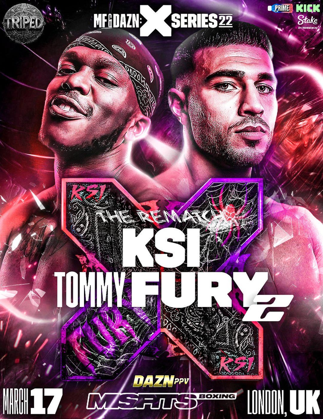 KSI Tommy Fury live stream options