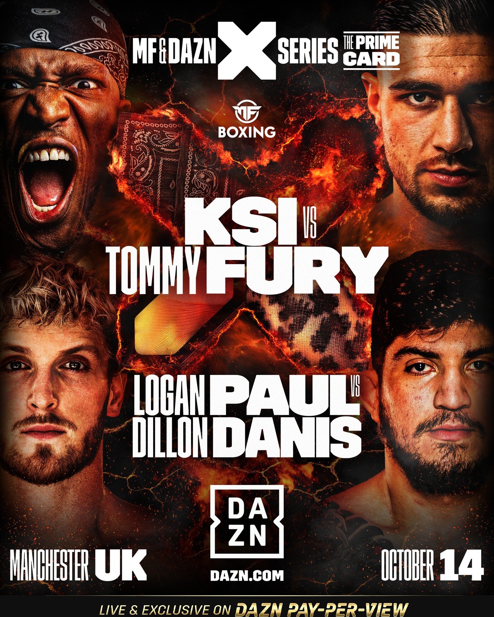 KSI Tommy Fury poster design