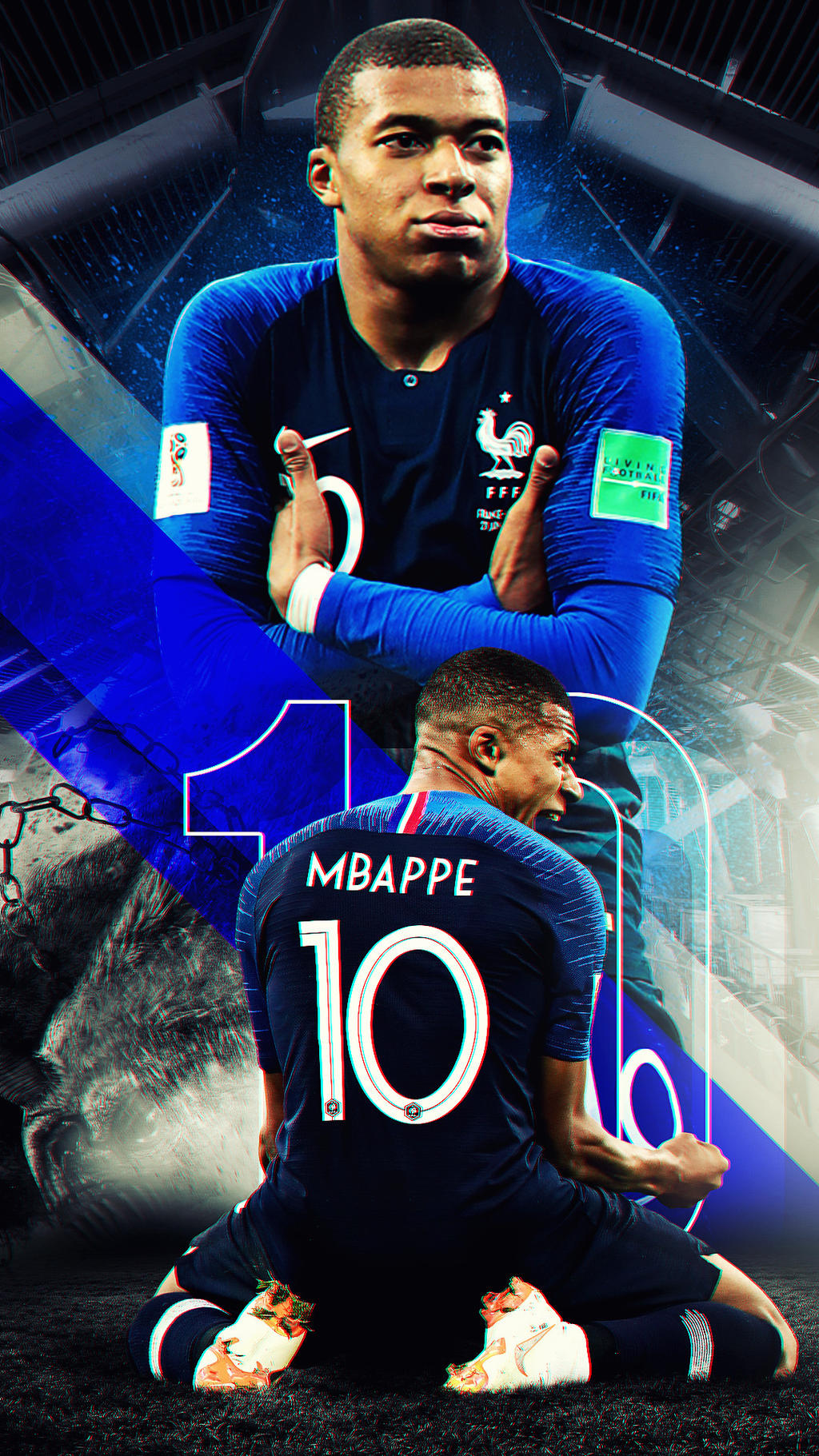 kylian mbappe - world cup 2018 france soccer player wallpapers 0019