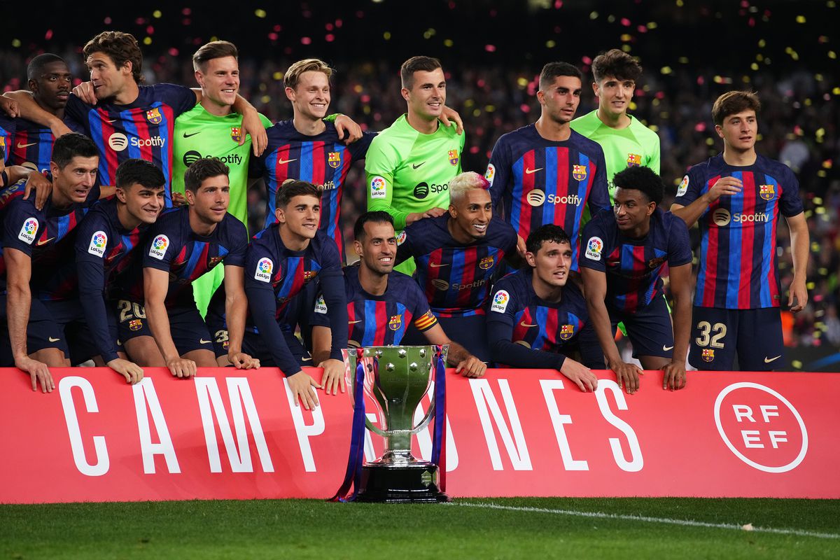 La Liga trophy winning teams