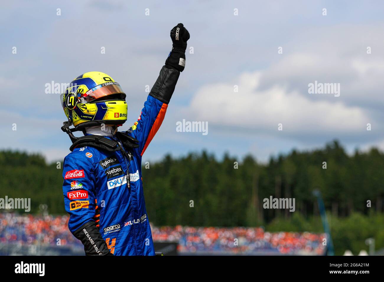 Lando Norris podium celebration