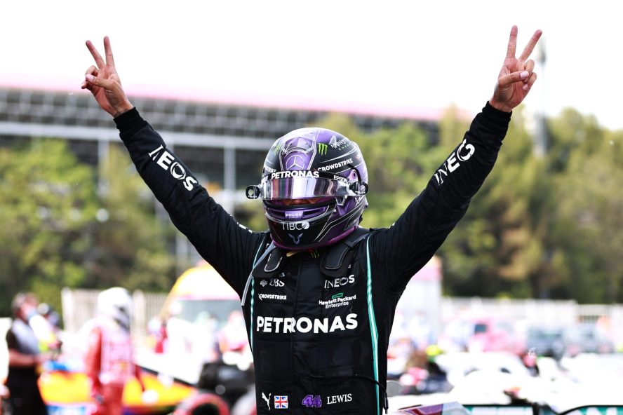 Lewis Hamilton action shots.