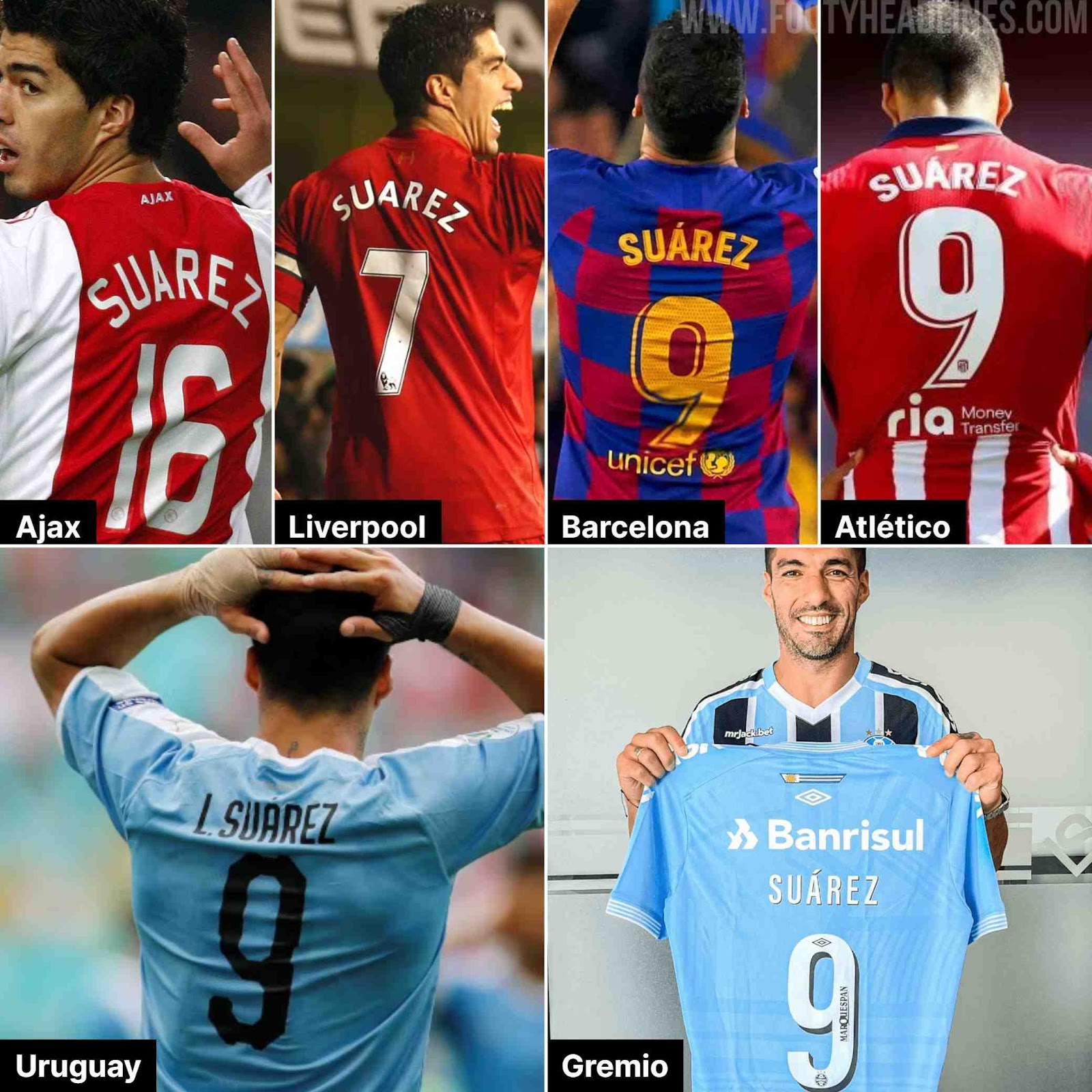 luis suarez jersey collection