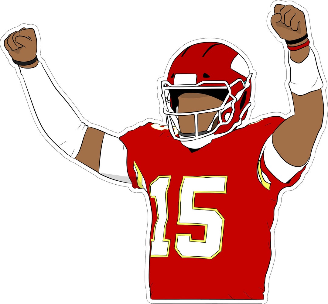Mahomes helmet tribute sticker