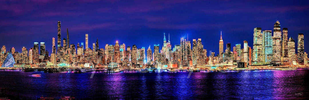 manhattan skyline night 0010