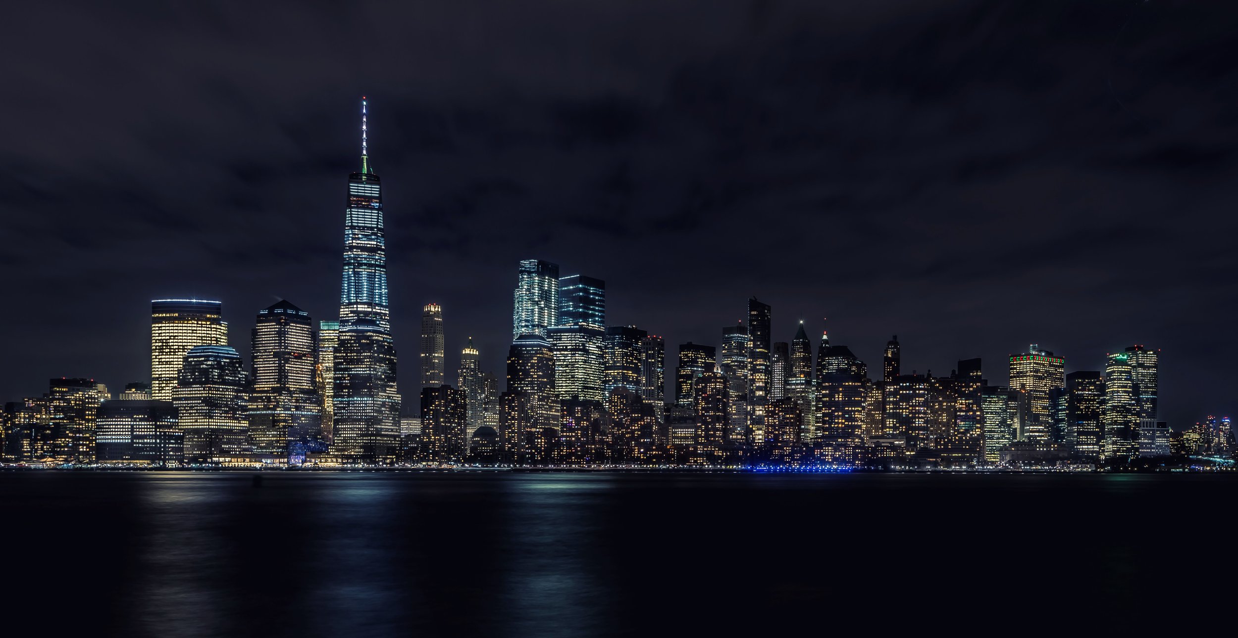 manhattan skyline night 0014