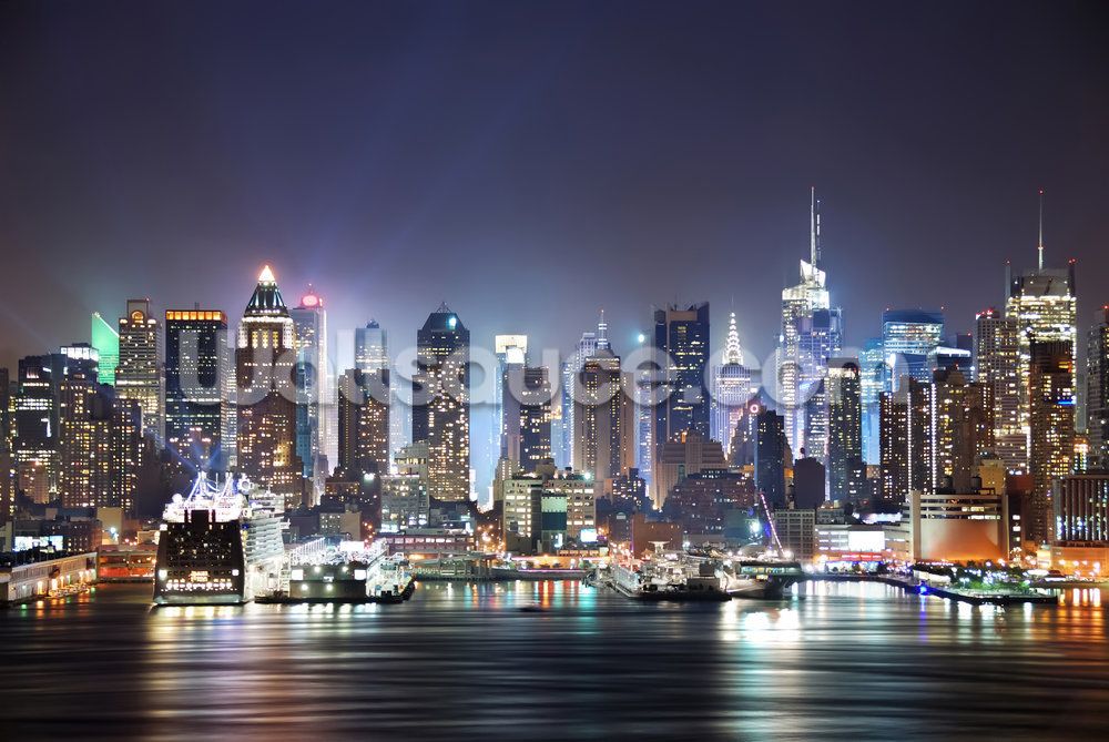 manhattan skyline night 0017