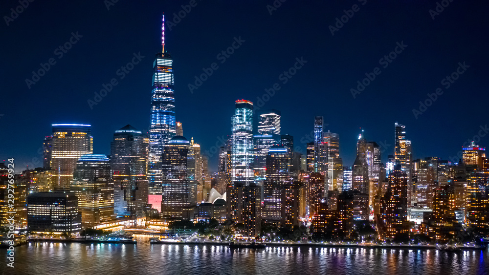 manhattan skyline night 0019