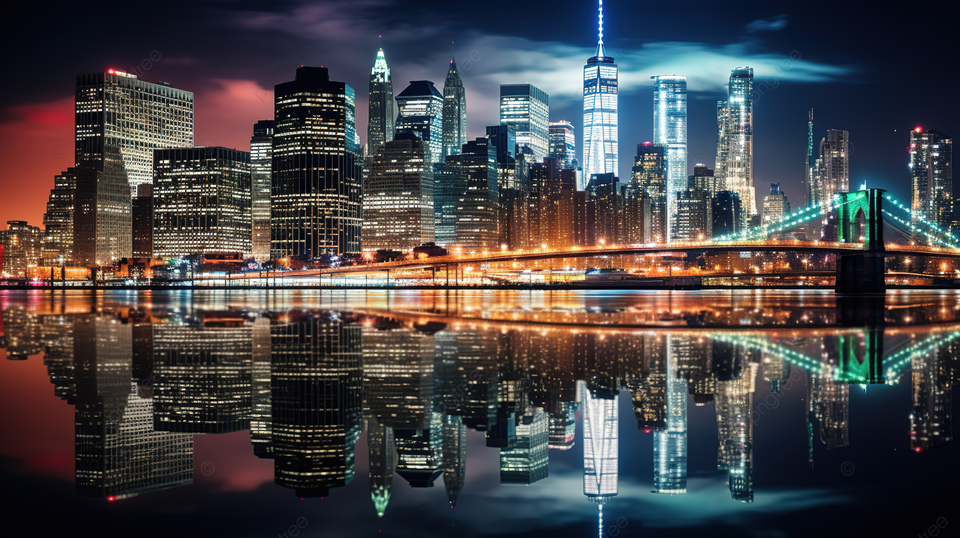 manhattan skyline night 0024