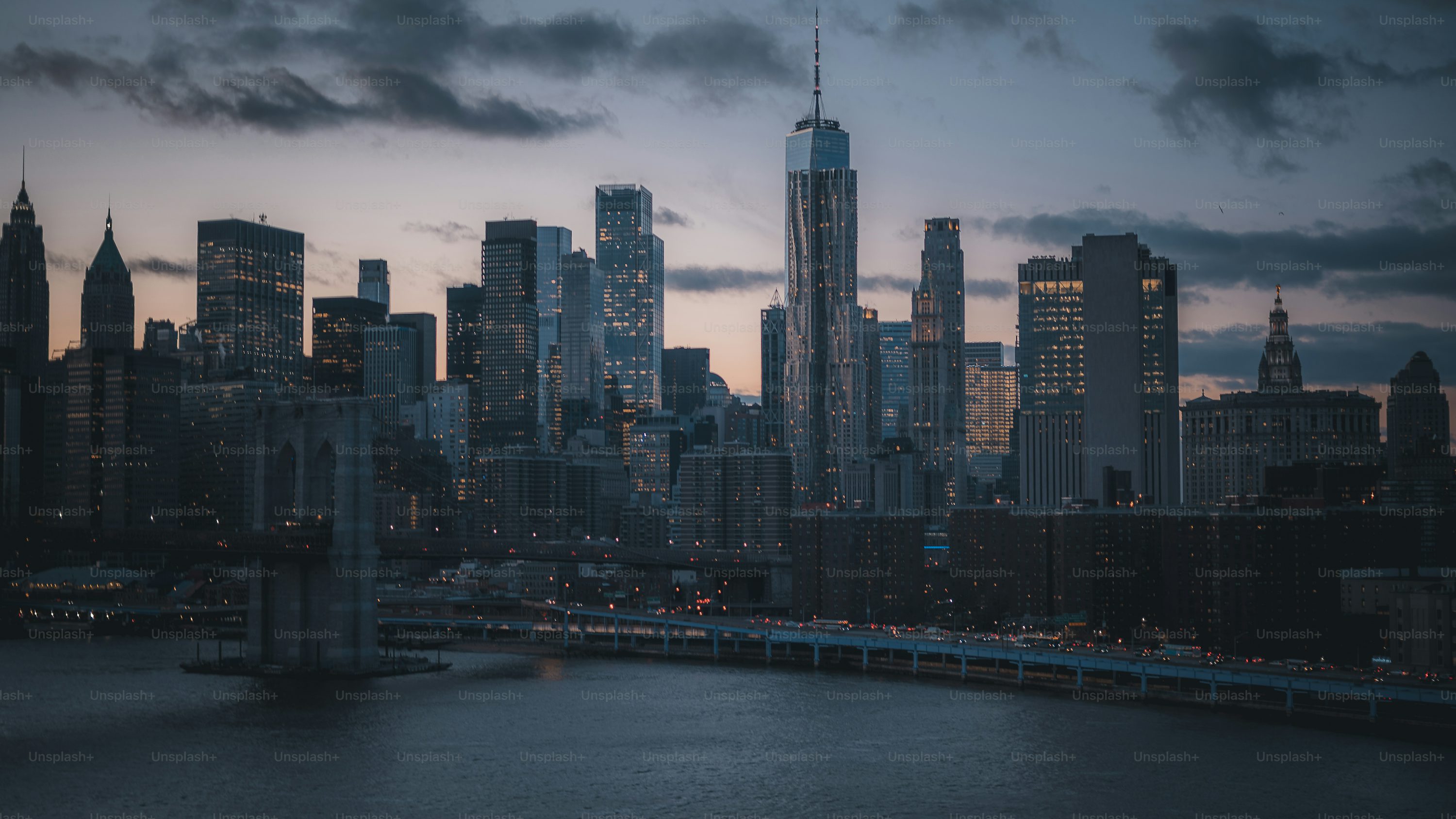 manhattan skyline night 0028
