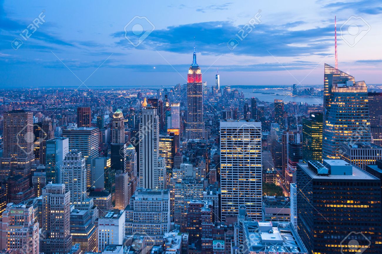 manhattan skyline night 0034