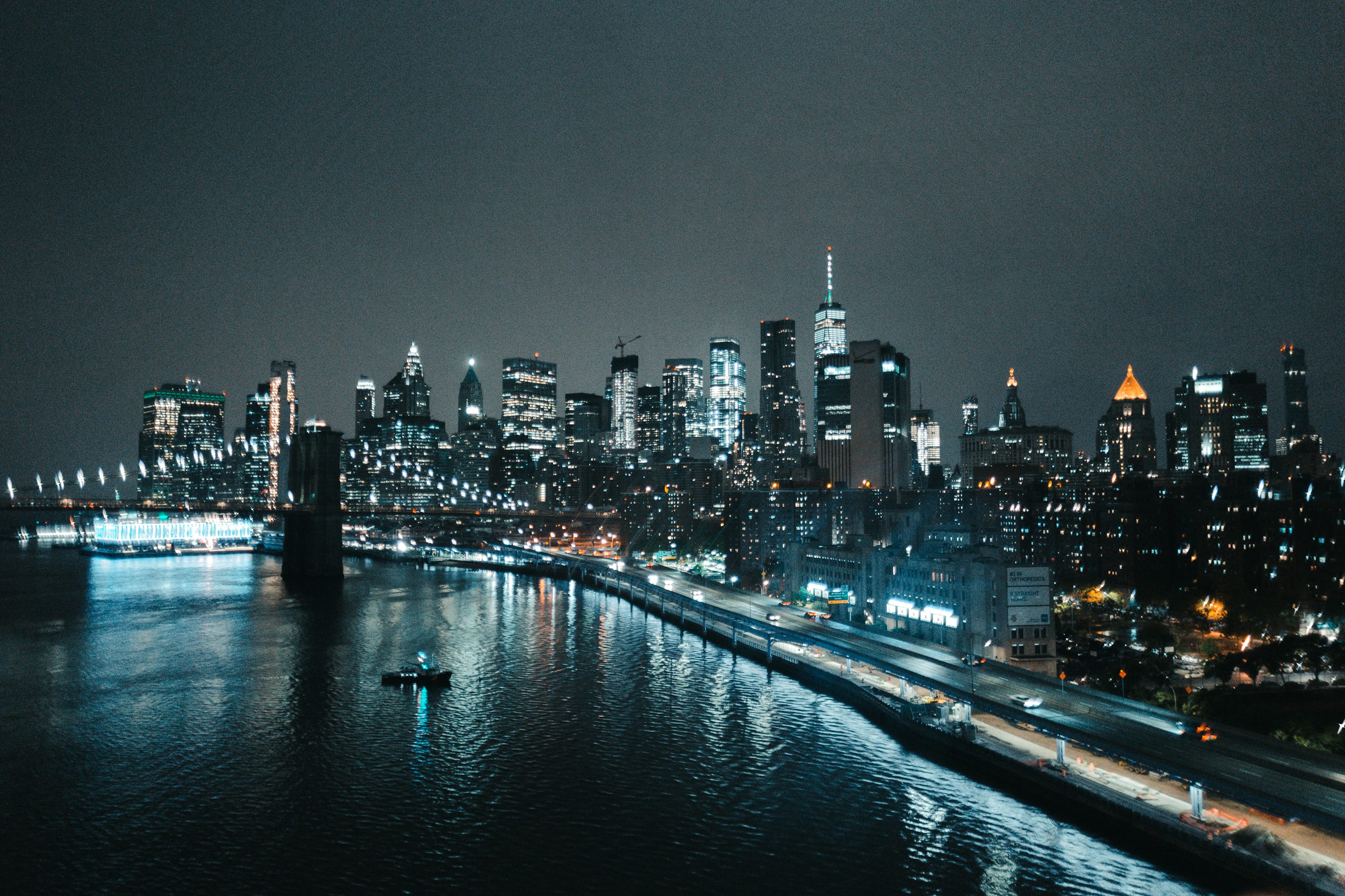 manhattan skyline night 0041