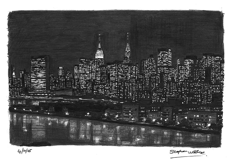 manhattan skyline night 0043