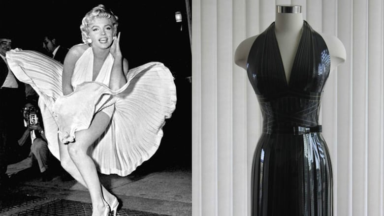 marilyn monroe black and white dress 0011
