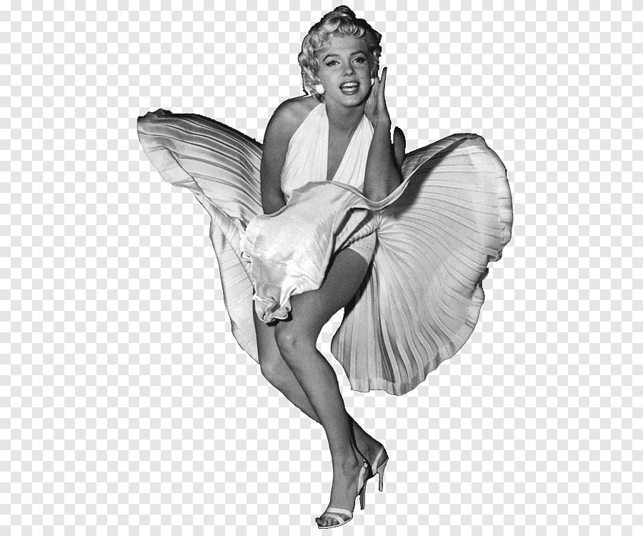 marilyn monroe black and white dress 0014