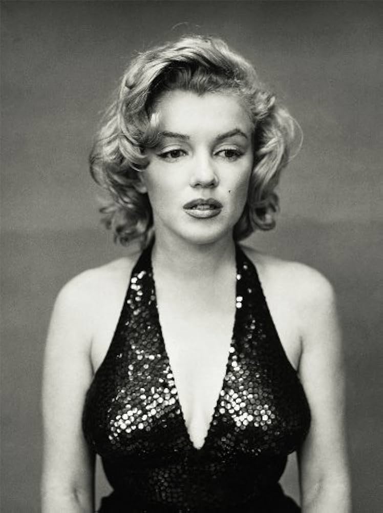 marilyn monroe black and white dress 0016