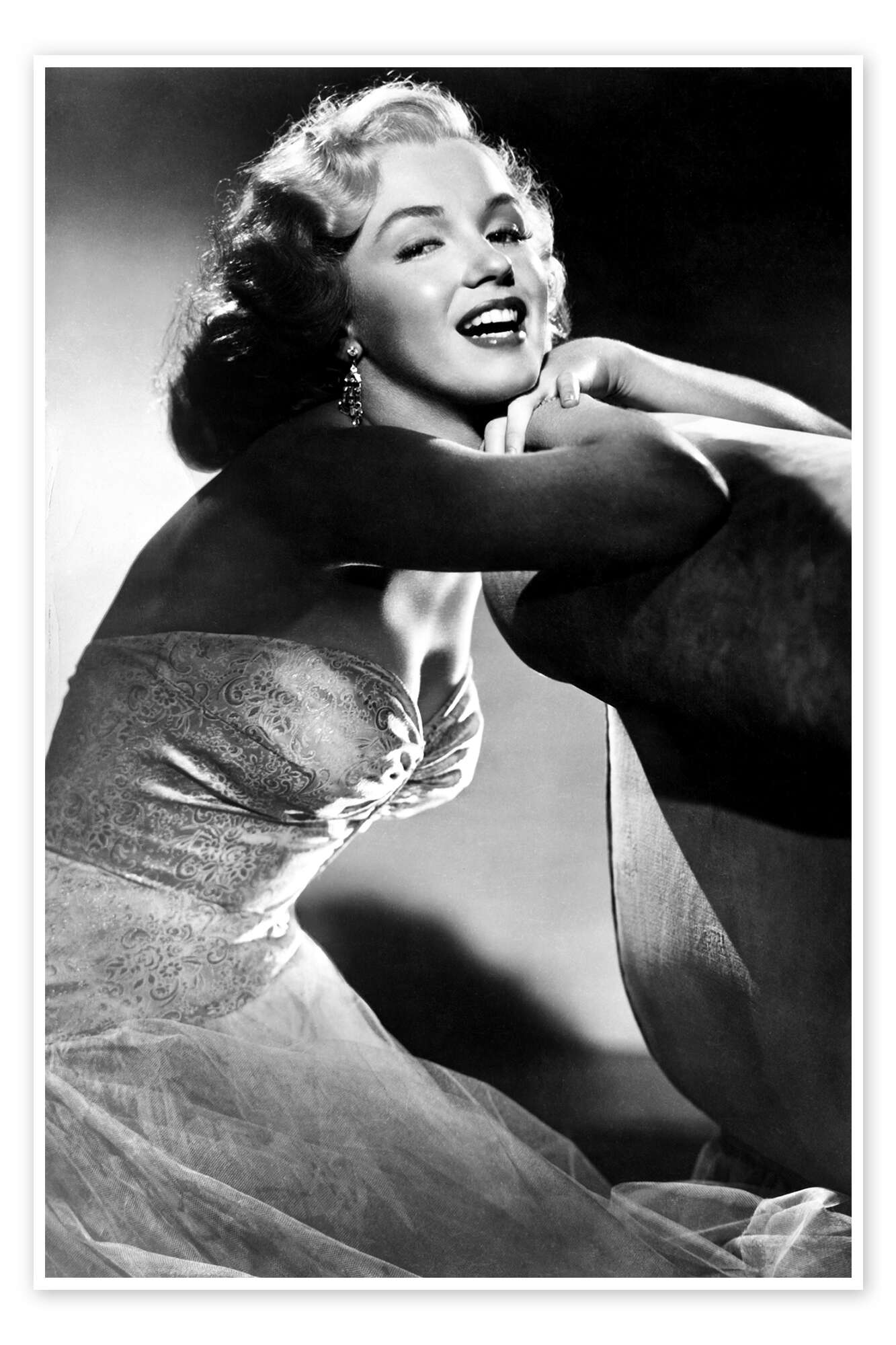 marilyn monroe black and white dress 0036