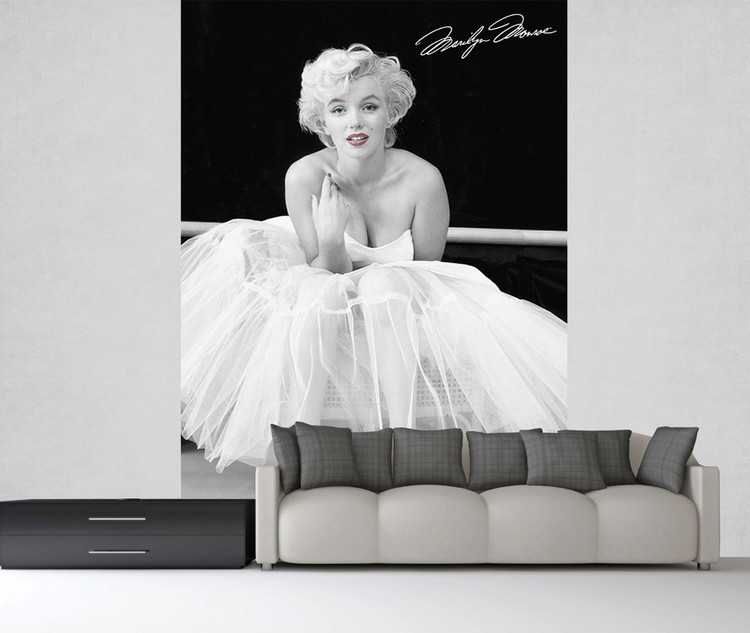 marilyn monroe black and white dress 0041