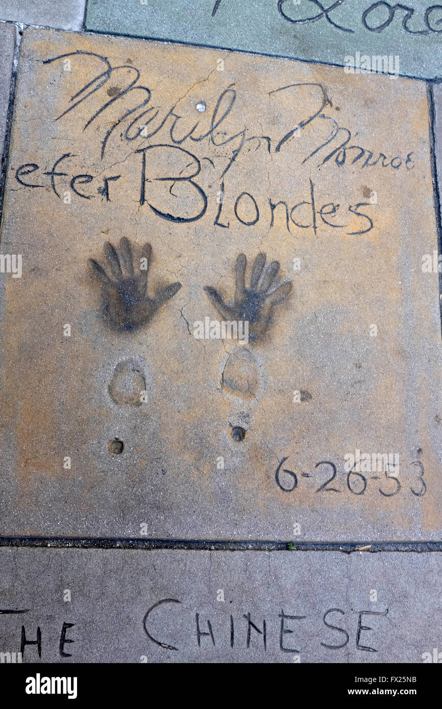 Marilyn Monroe handprints