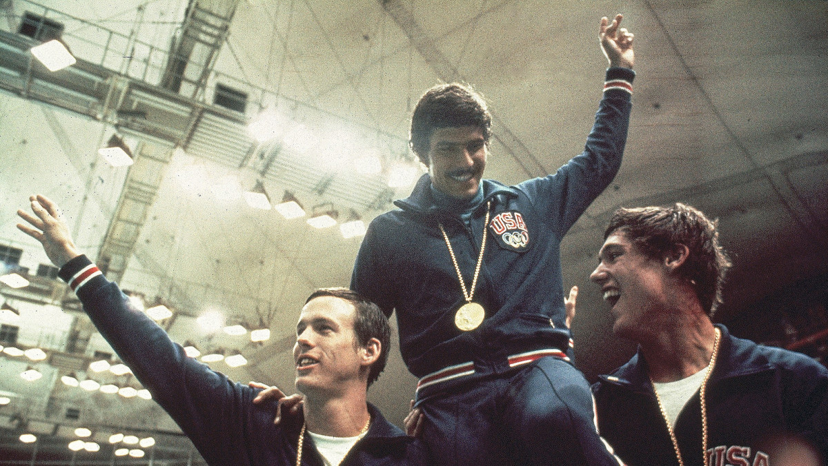 mark spitz poster with medals 0034