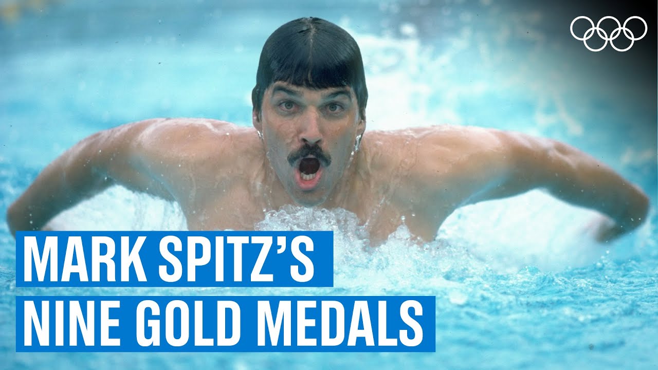 mark spitz poster with medals 0048
