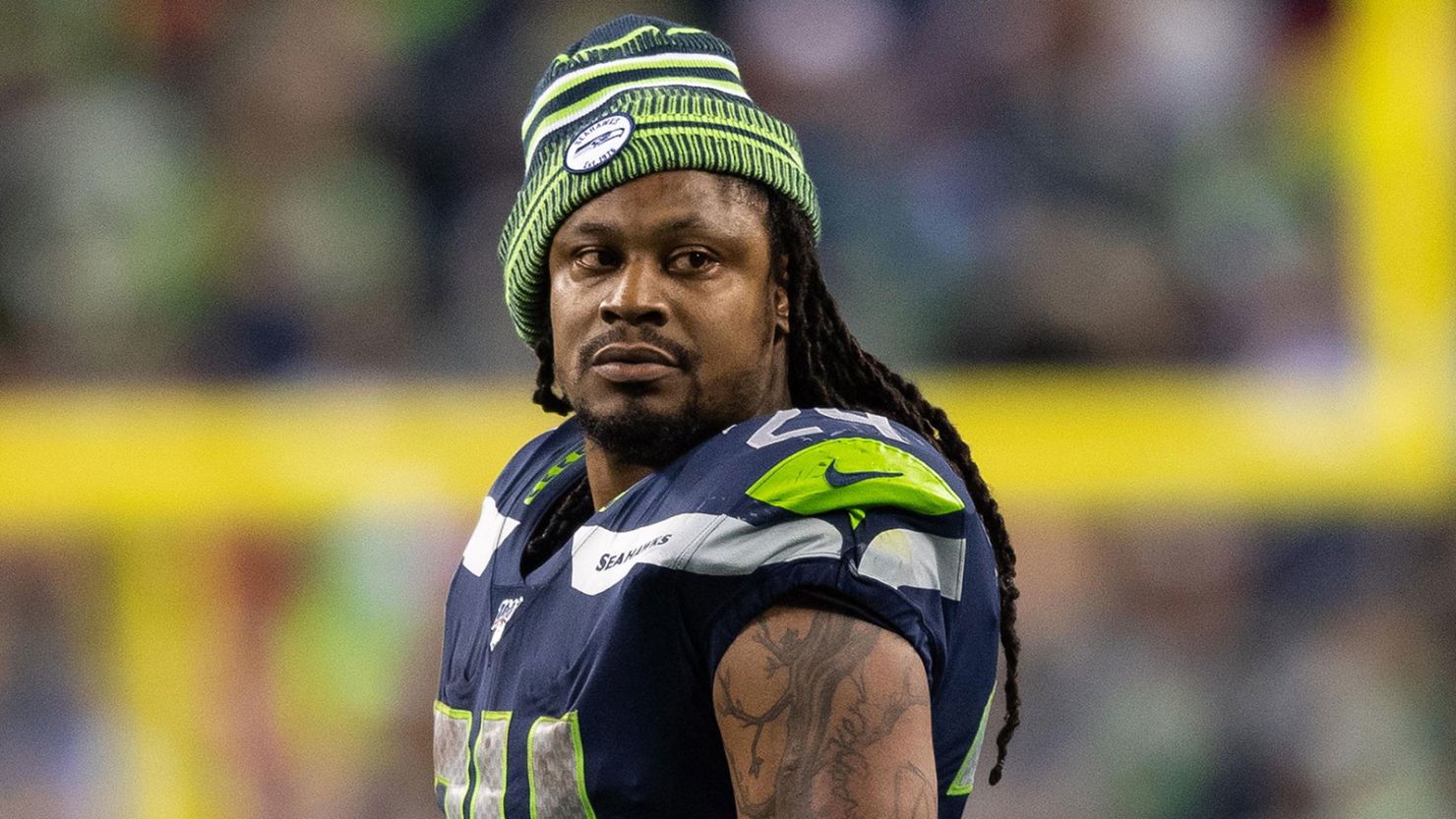 Marshawn Lynch celebration photos
