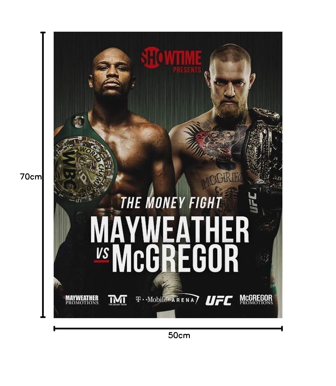Mayweather McGregor event graphics.