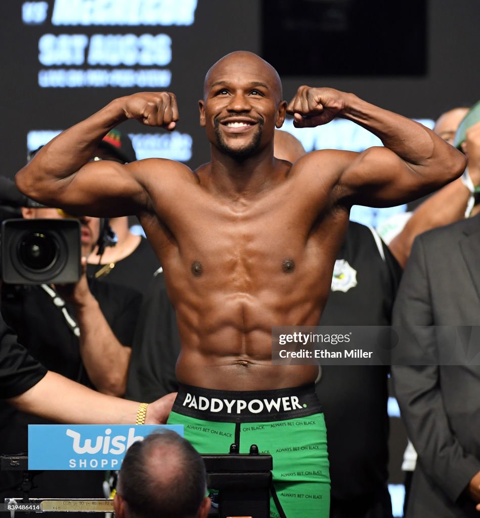 Mayweather weigh-in schedule