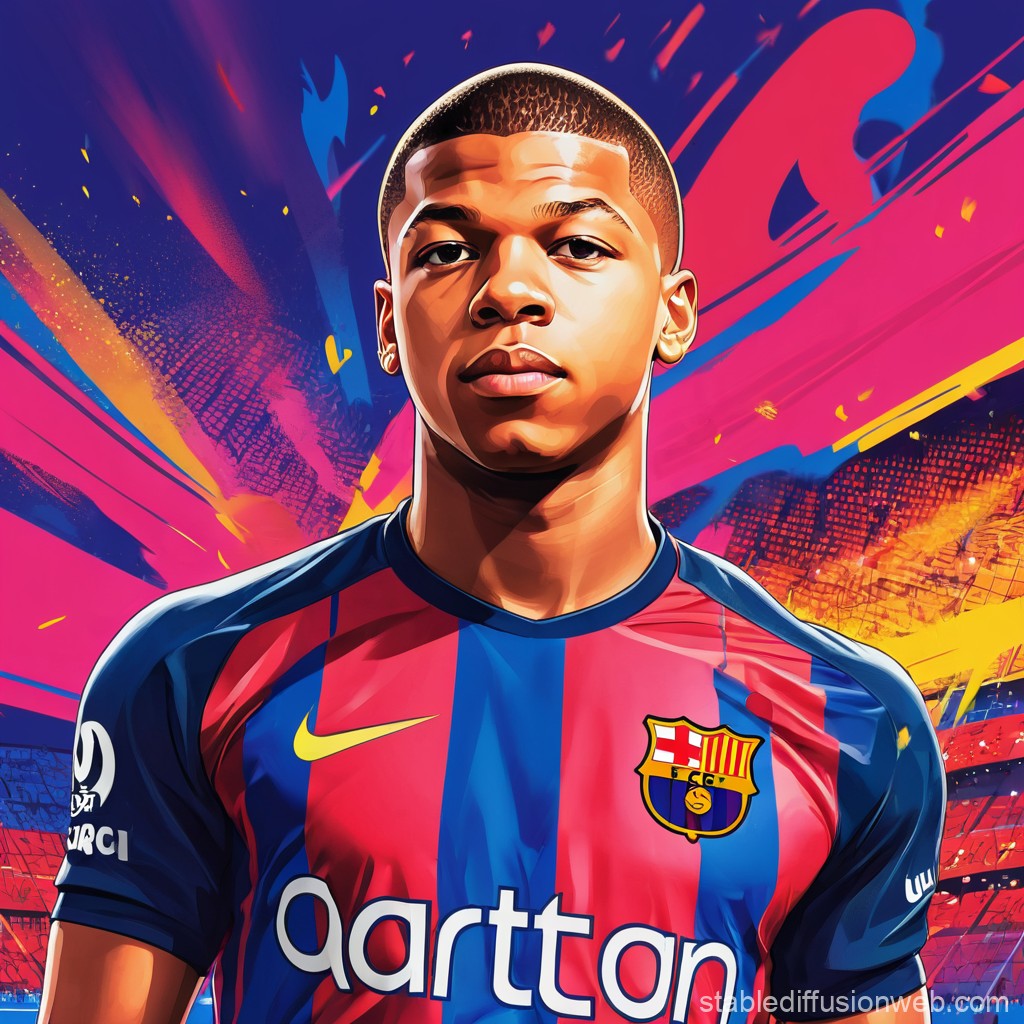 Mbappe Barcelona merchandise