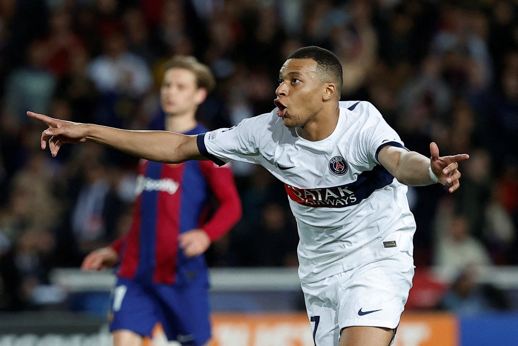 Mbappe Barcelona stats