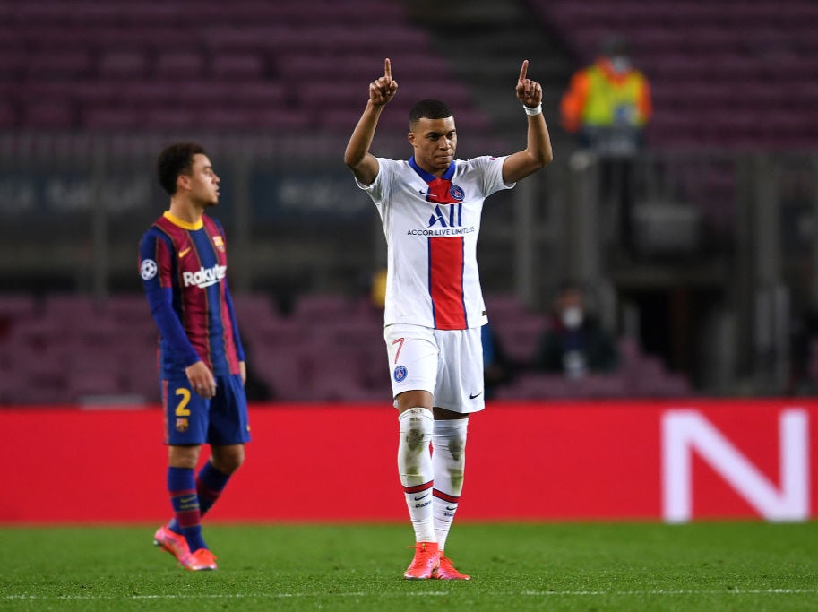 Mbappe performance in Champions League.
