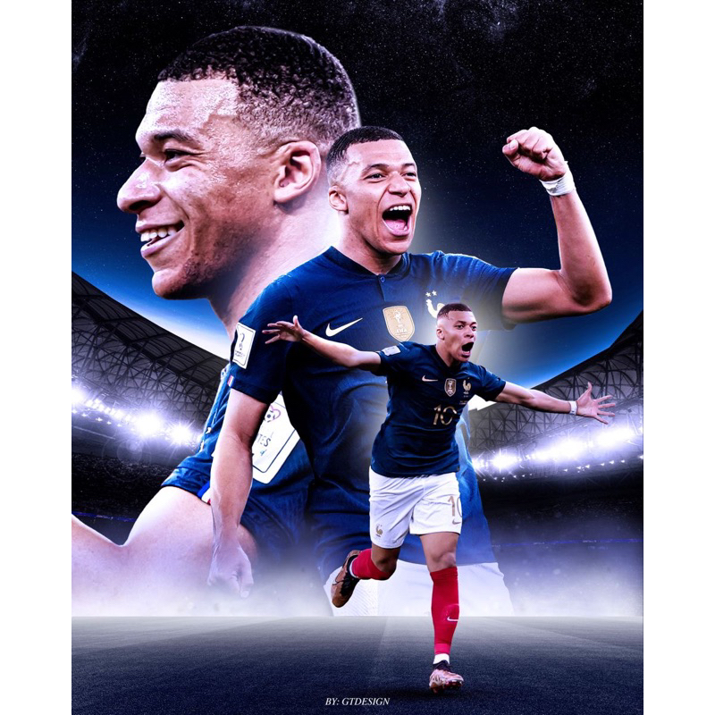 mbappe portrait background.