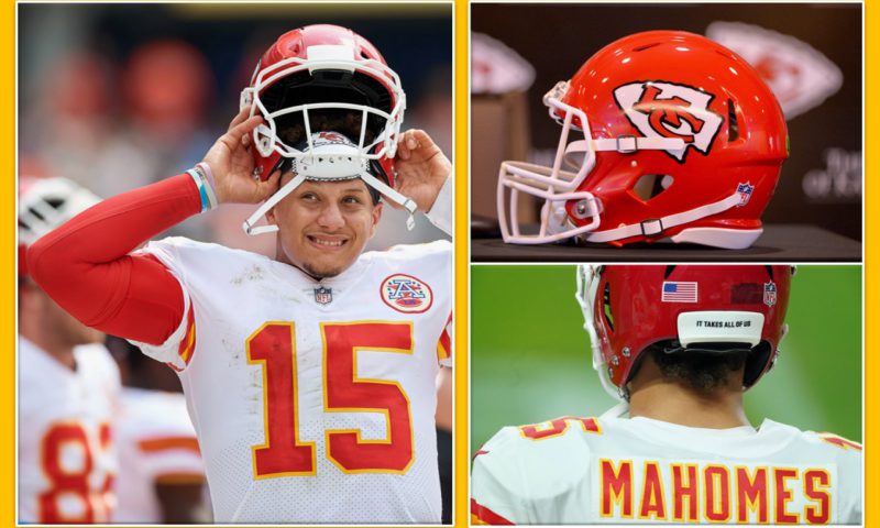 meaning of Mahomes helmet sticker