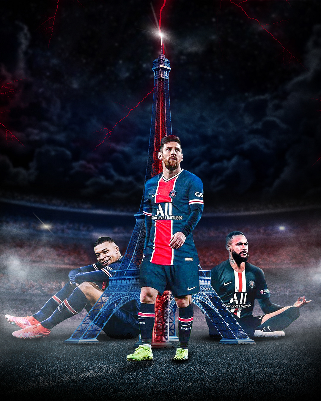messi and mbappe wallpaper 0019