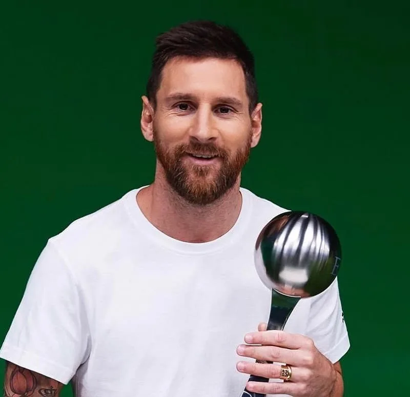 Messi beard care.