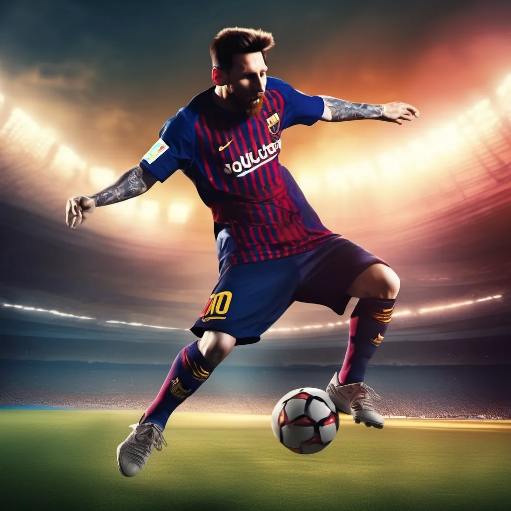 Messi bicycle kick art