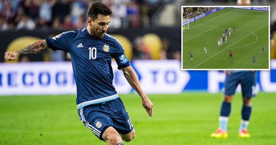 messi free kick argentina 0014